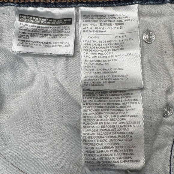 Levis 527 Slim Fit Bootcut Jeans Mens 33x32 Cotton Med Wash Blue Denim Western - Picture 5 of 12